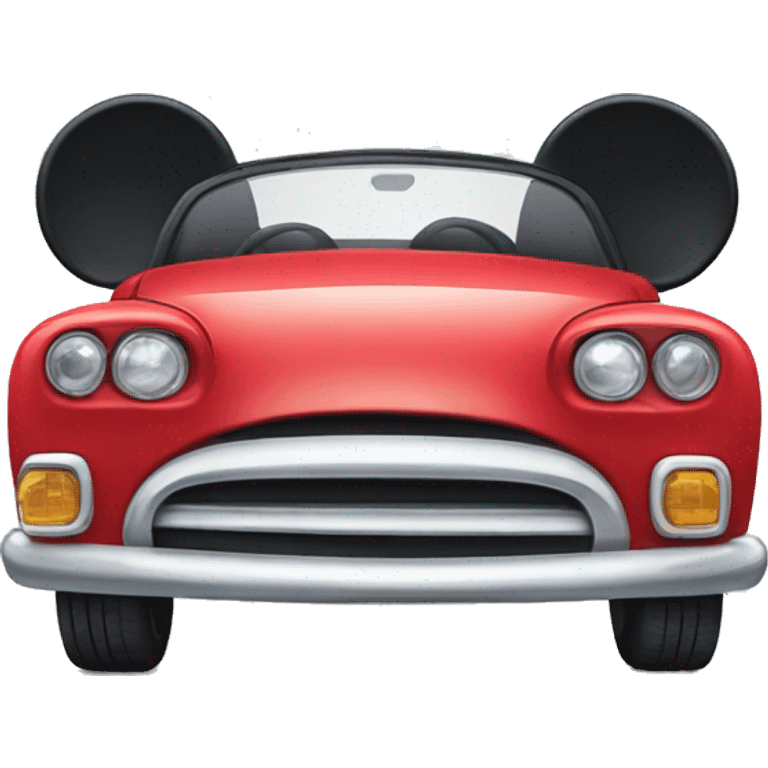 car with mickey mouse ears emoji