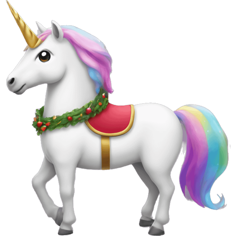 Holiday unicorn  emoji