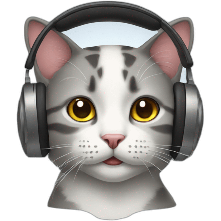 cat with headphone emoji