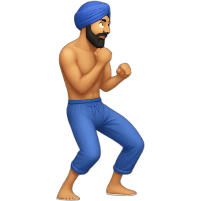 Sikh guy knocking out someone emoji