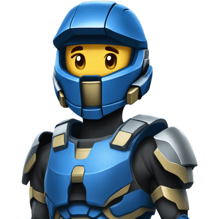 Halo Spartan anime blue armor emoji