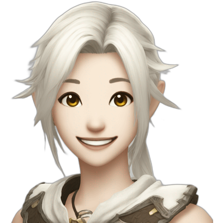 Y'shtola smiling final fantasy xiv emoji