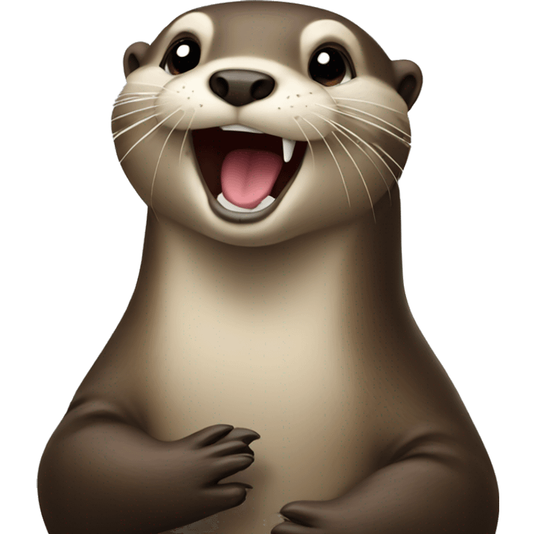 Otter singing emoji