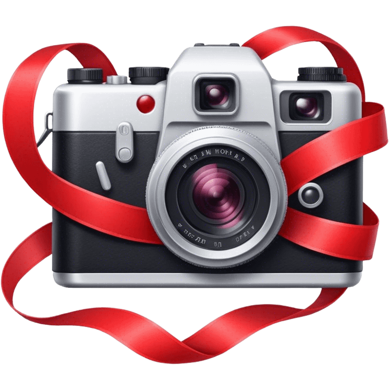 camera with ribbon emoji