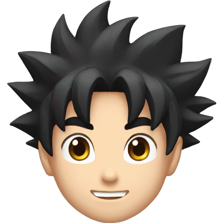 goku emoji head black hair emoji