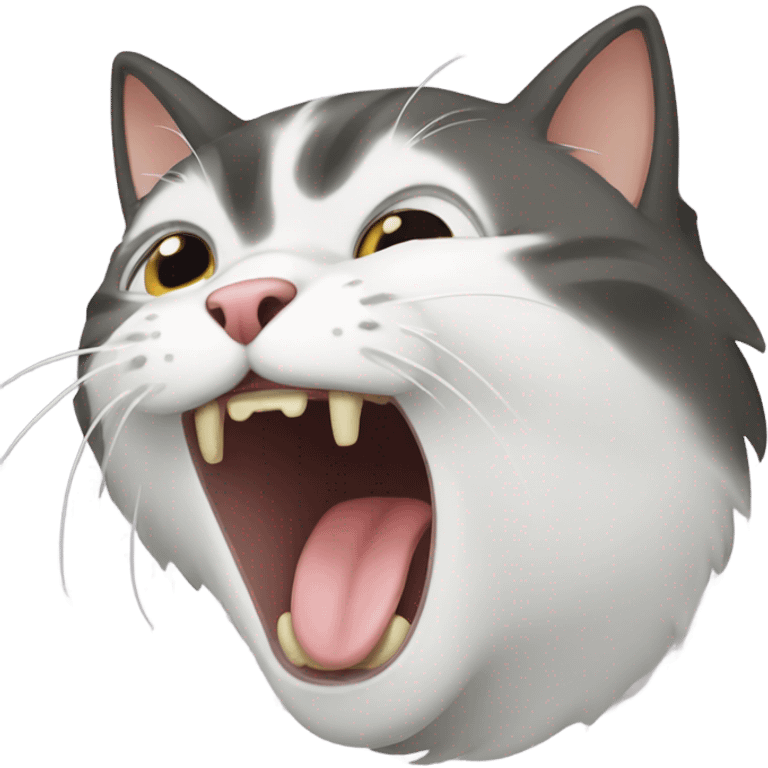 Cat yawning emoji