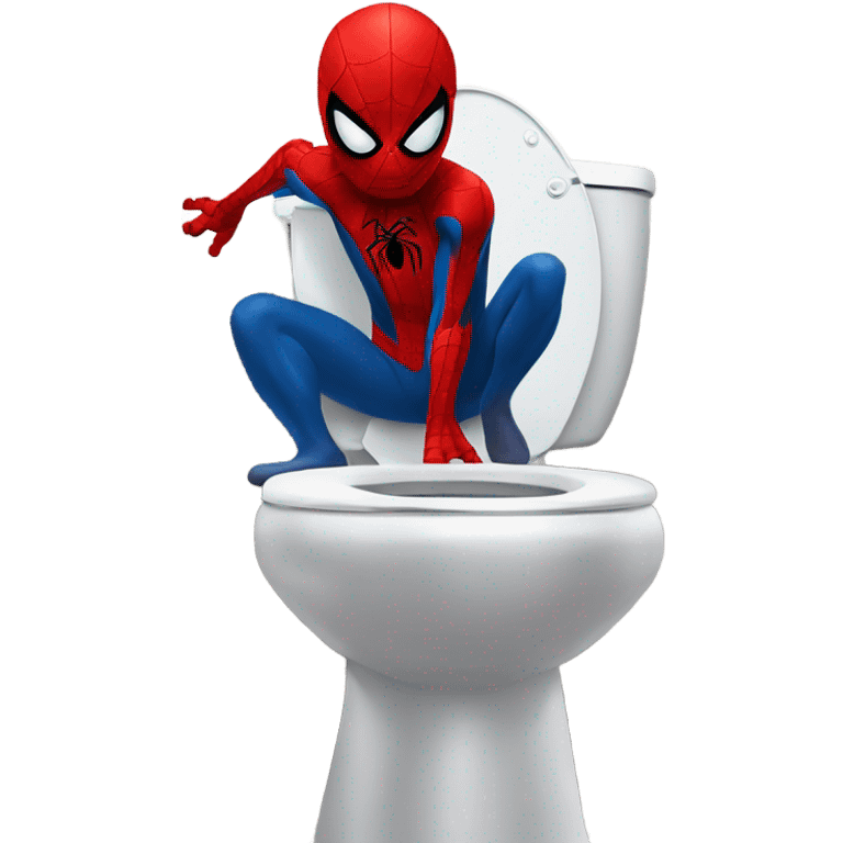 Spider - man in a toilet emoji