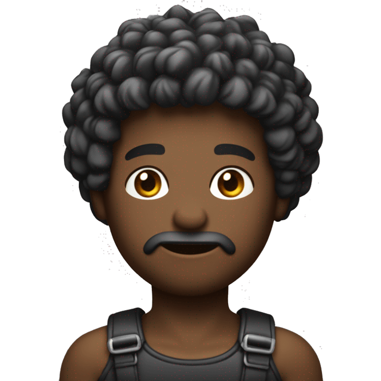 boneco moreno de cabelo preto cacheado e de corpo inteiro fazendo ok com a mão emoji