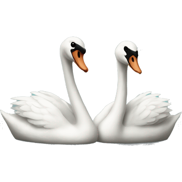 Swan couple emoji