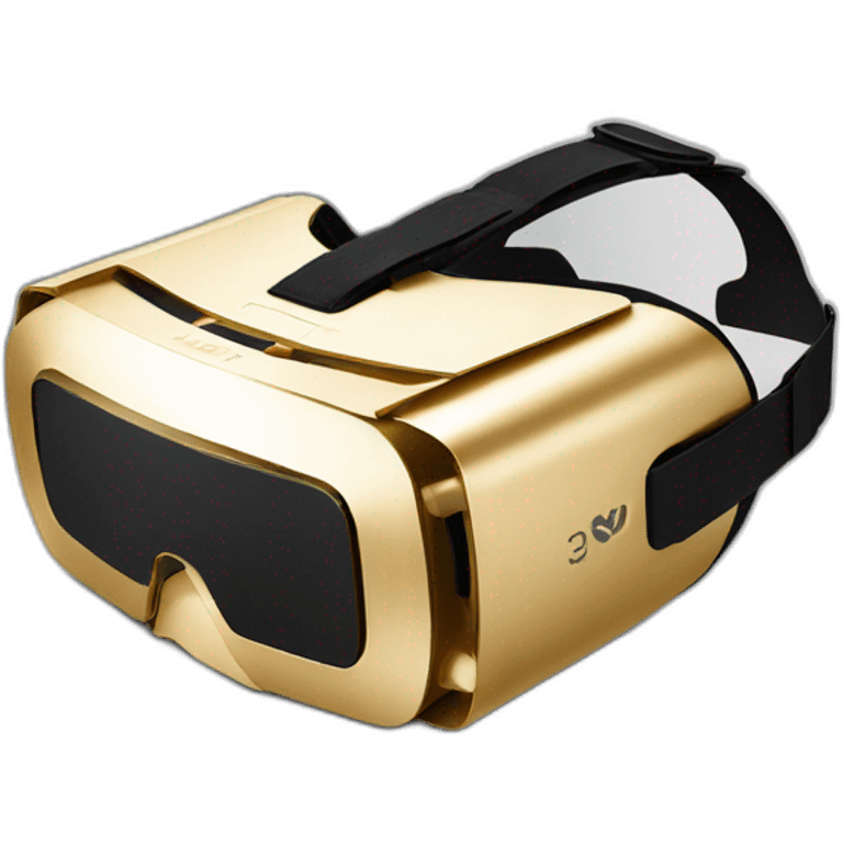 gold vr headset in the box emoji