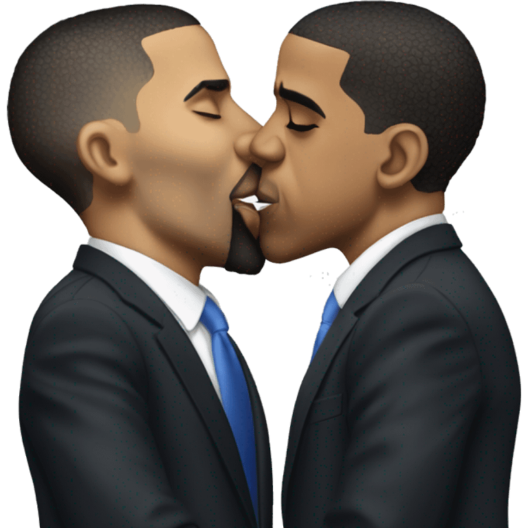 Obama kissing drake emoji