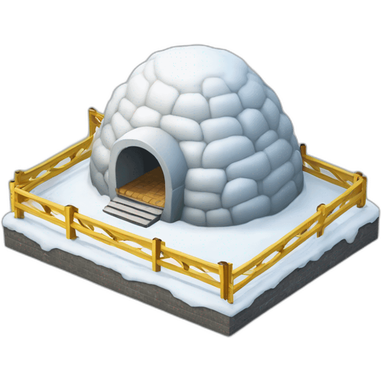 igloo under construction sign on top emoji