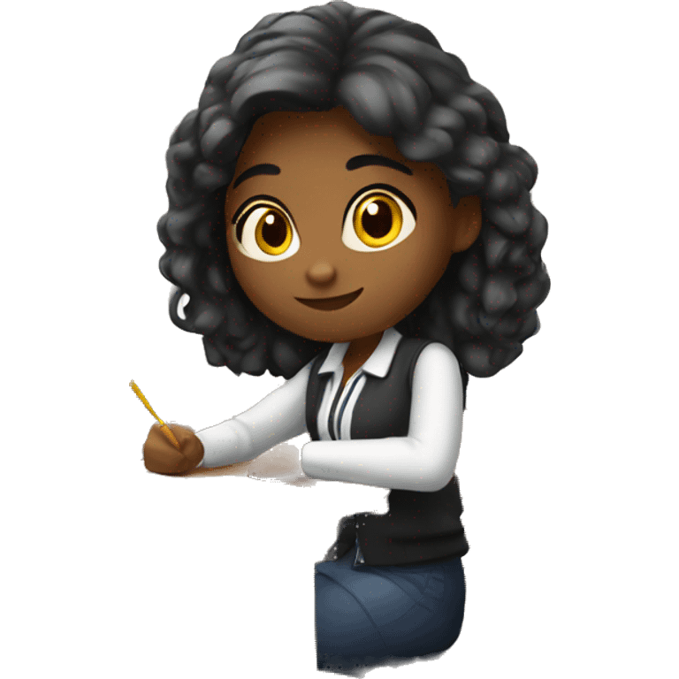 Girl studying in France university  emoji