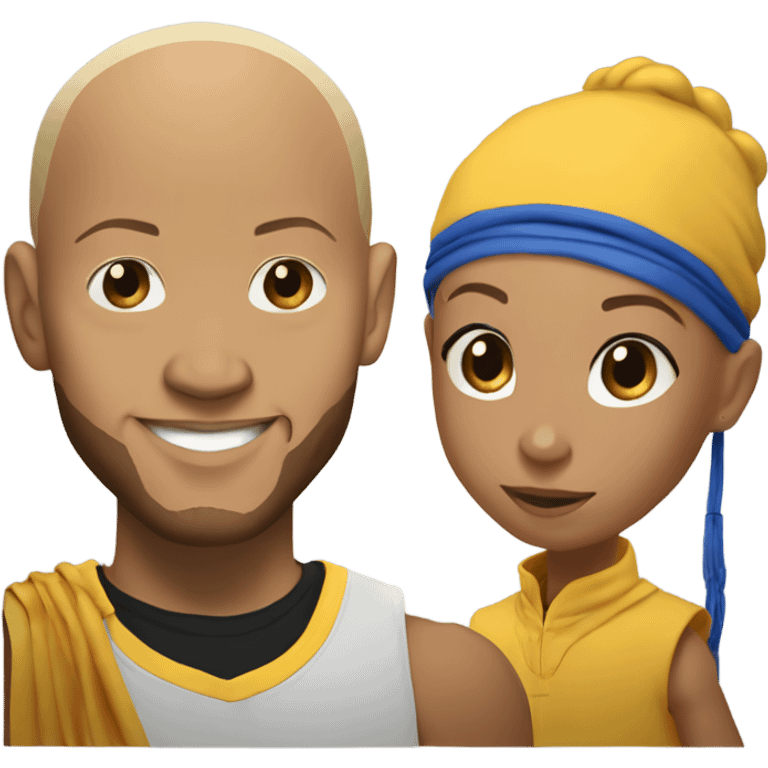 Avatar aang and Steph curry hanging out emoji