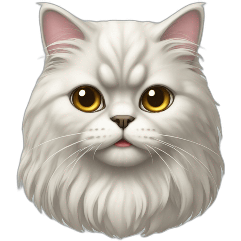 Persian cat wearing mempu emoji