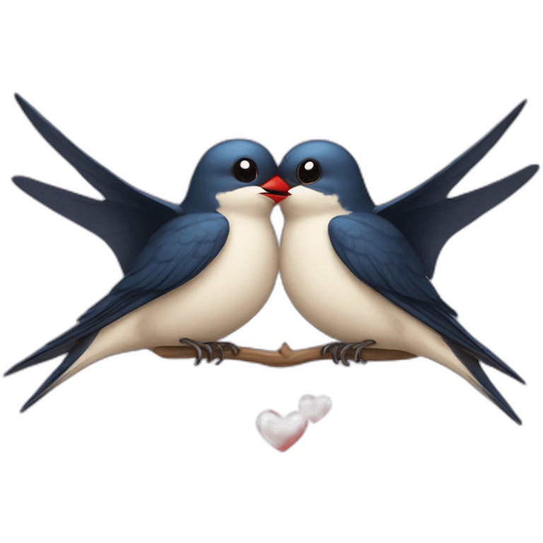 2 swallows in love emoji