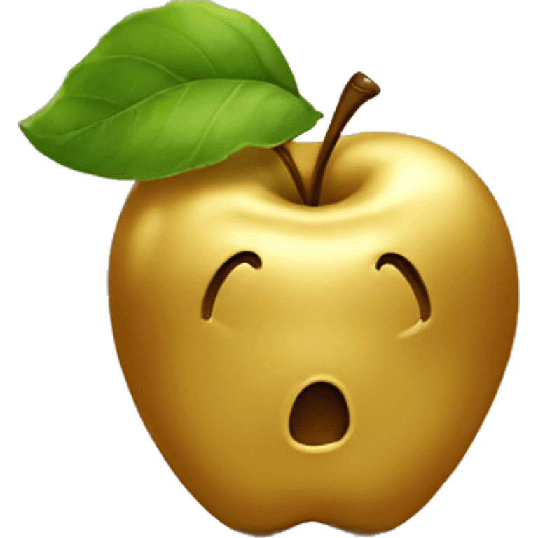 Gold apple emoji