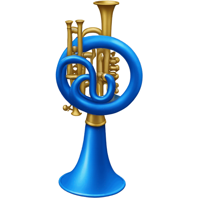 Blue trumpet emoji