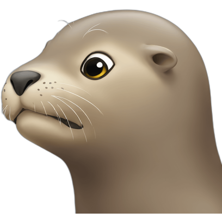 a anime sea lion in love emoji