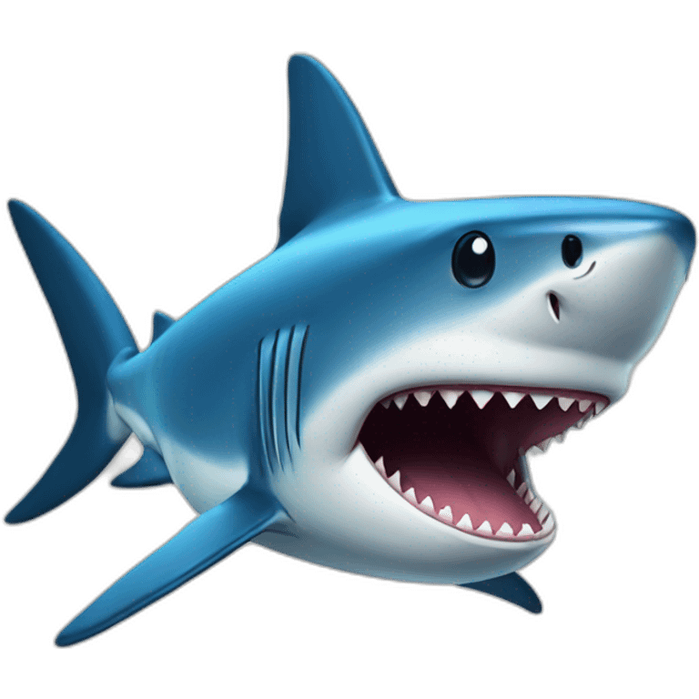 blue shark emoji