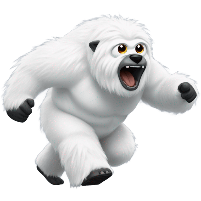 Hoth wampa on a parkrun  emoji