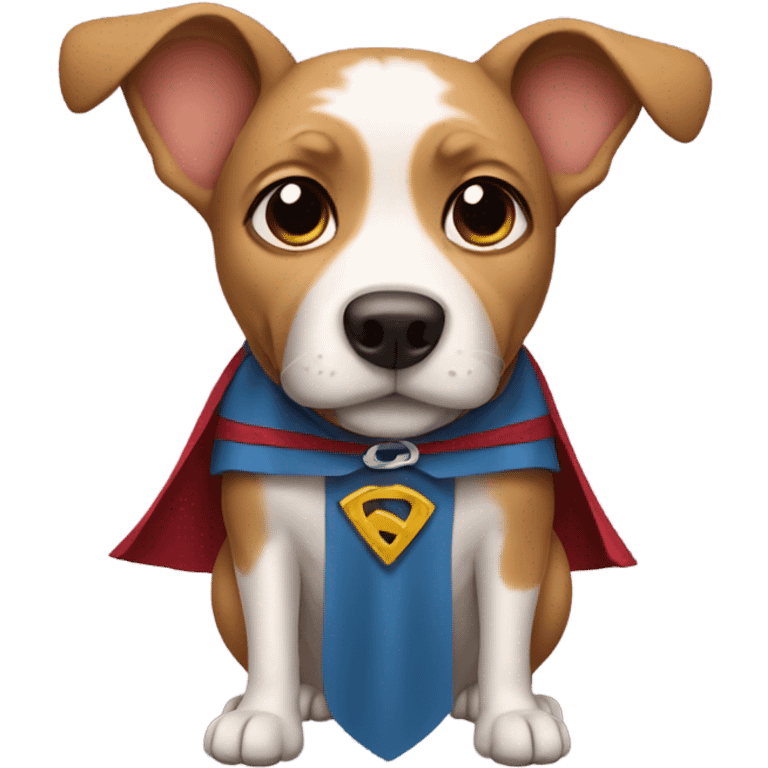 Dog wearing cape emoji