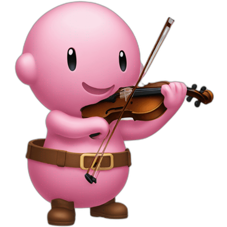 kirby playing violin emoji