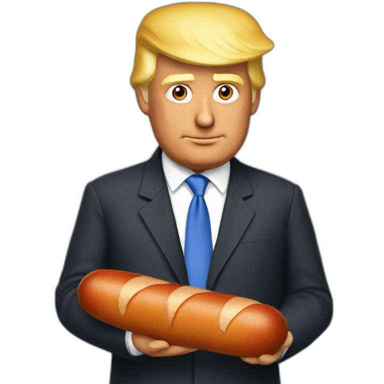 trump-holding-his-sausage emoji