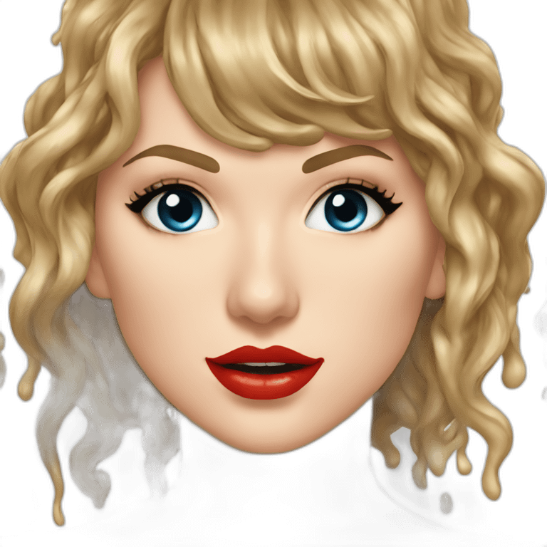 taylor-swift-selfie-milk-on-face-dripping emoji