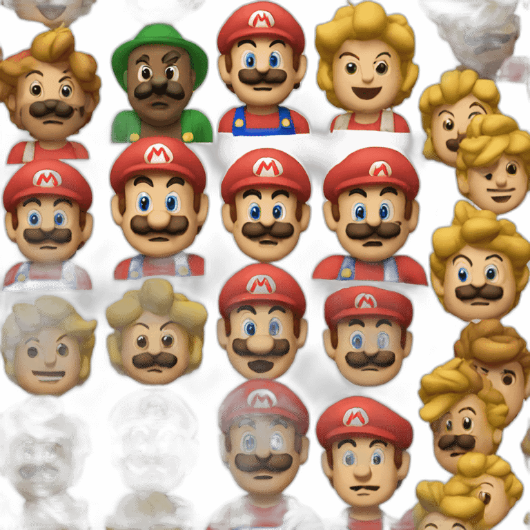 Mario with bobs emoji