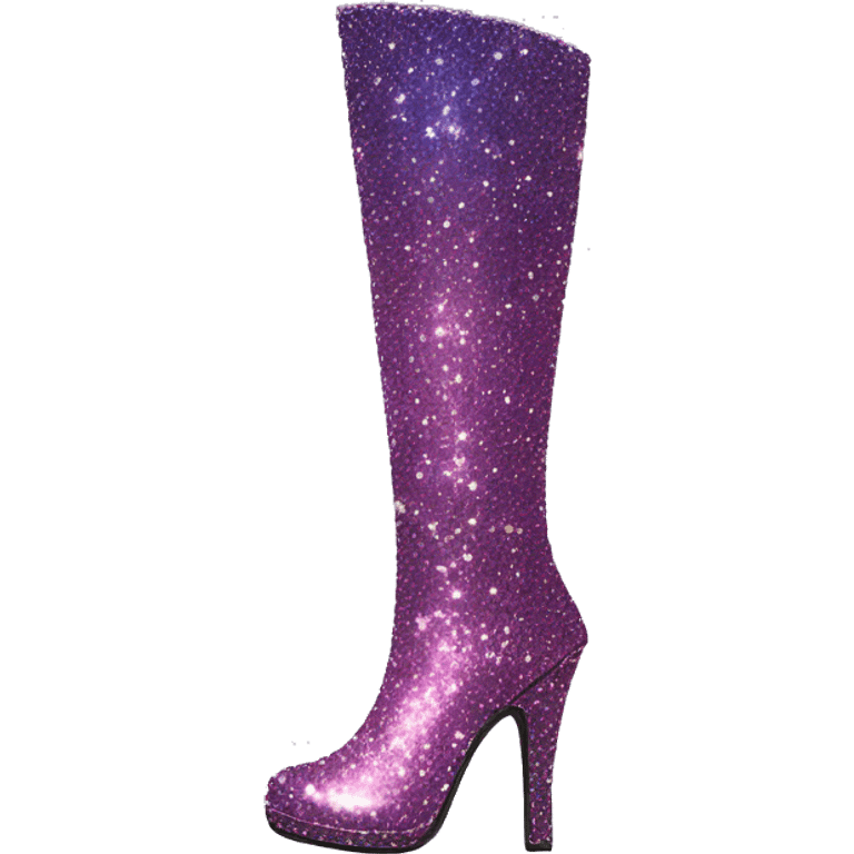 Sparkly knee high heeled boots emoji