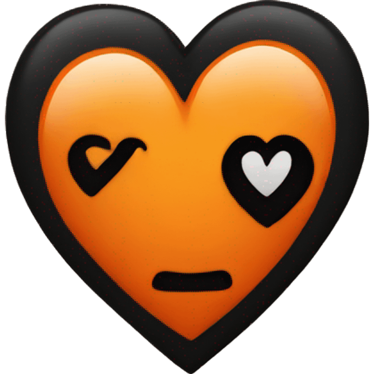 orange and black heart emoji