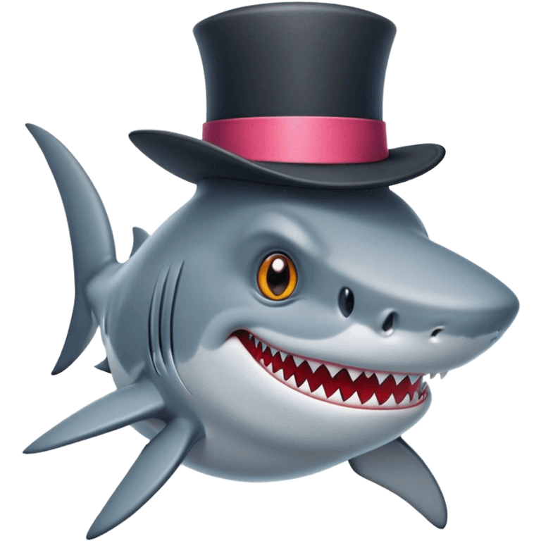 shark with tophat emoji