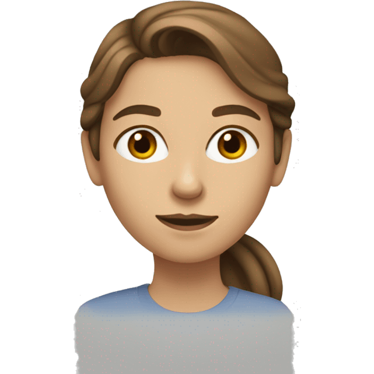 caucasian brown-haired woman drawing something emoji