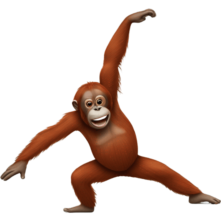 Orangutan doing the splits  emoji