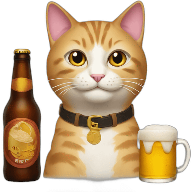 Cat beer emoji