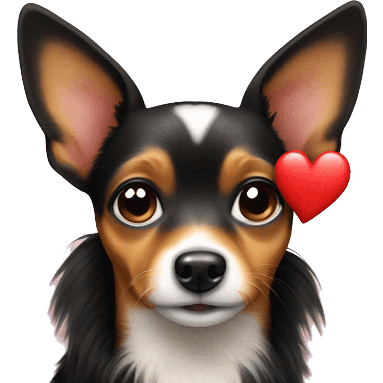 Toy terrier withheart emoji