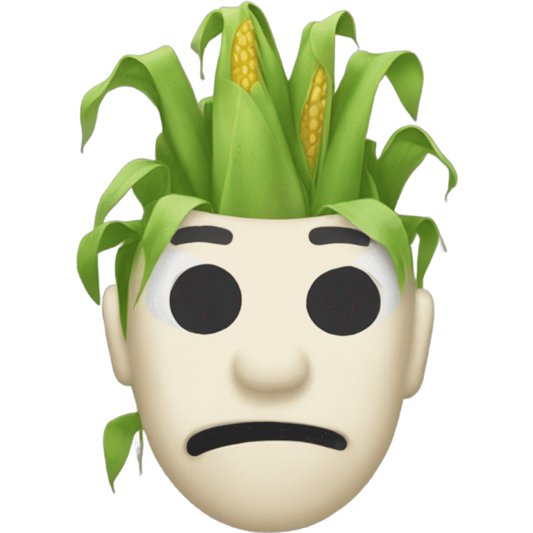 Very sad corn rows emoji