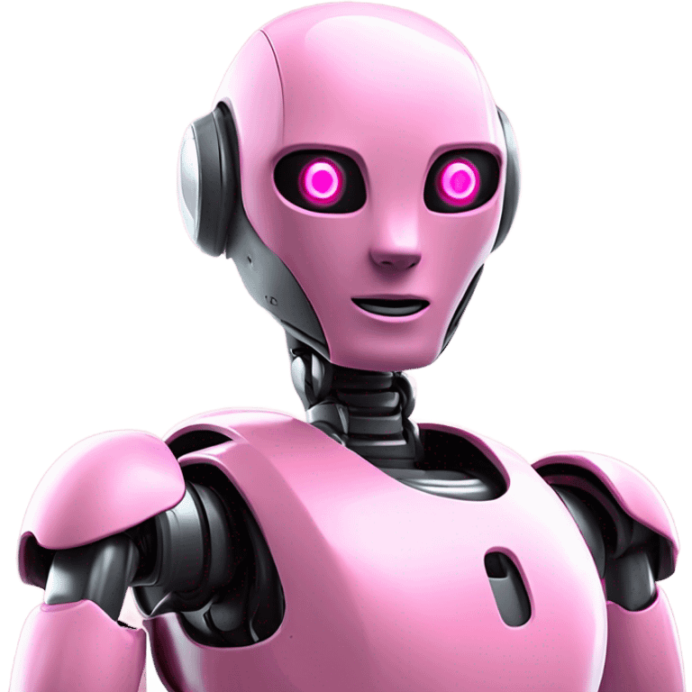 all pink humanoid robot emoji