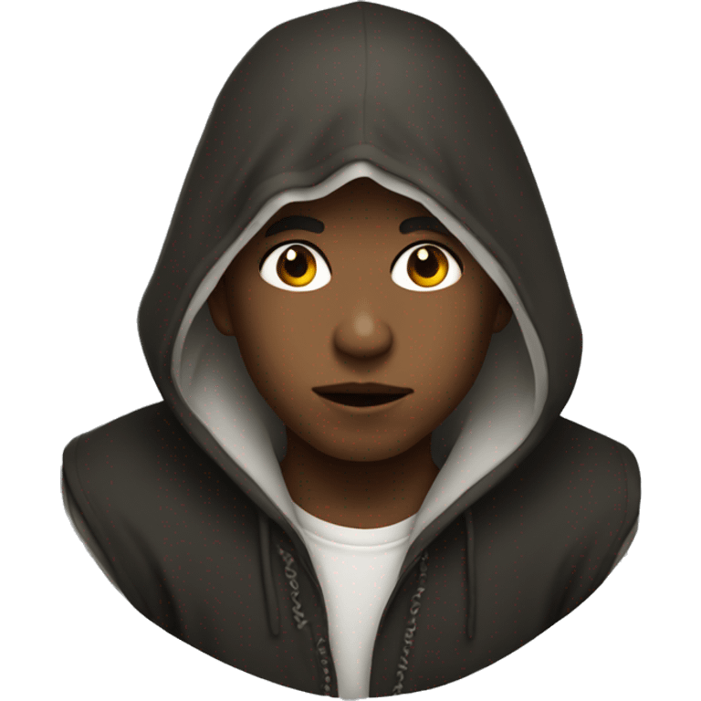 portrait of a hooded boy emoji