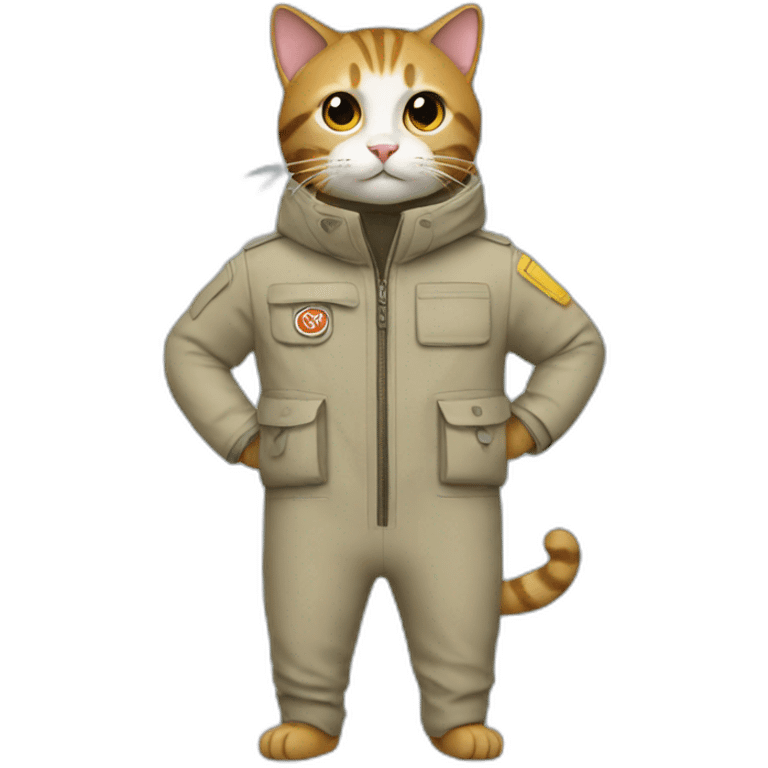 cat opening trench suit emoji