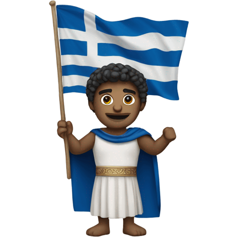 greek  strong  with Greek flag 1 zu 1 emoji