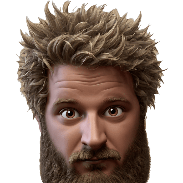 realistic portrait of bearded man emoji