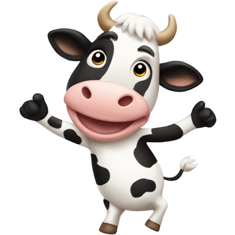 Cow dancing emoji