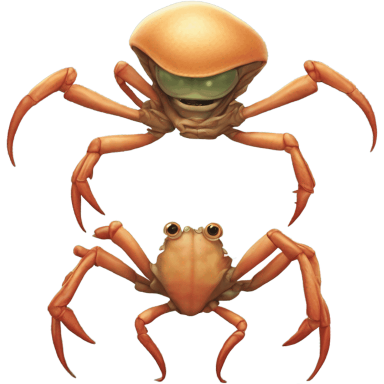 alien human man crab emoji