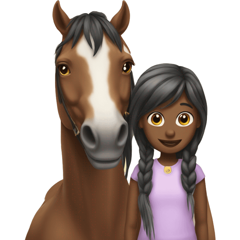 Horse with girl emoji