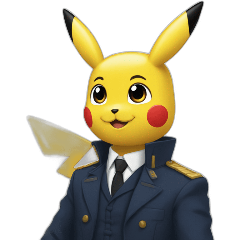 Macron mélenger avec Pikachu emoji