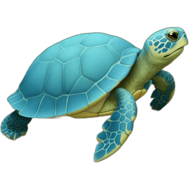 Tortue bleu emoji