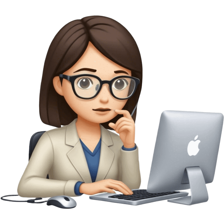  woman working in computer emoji