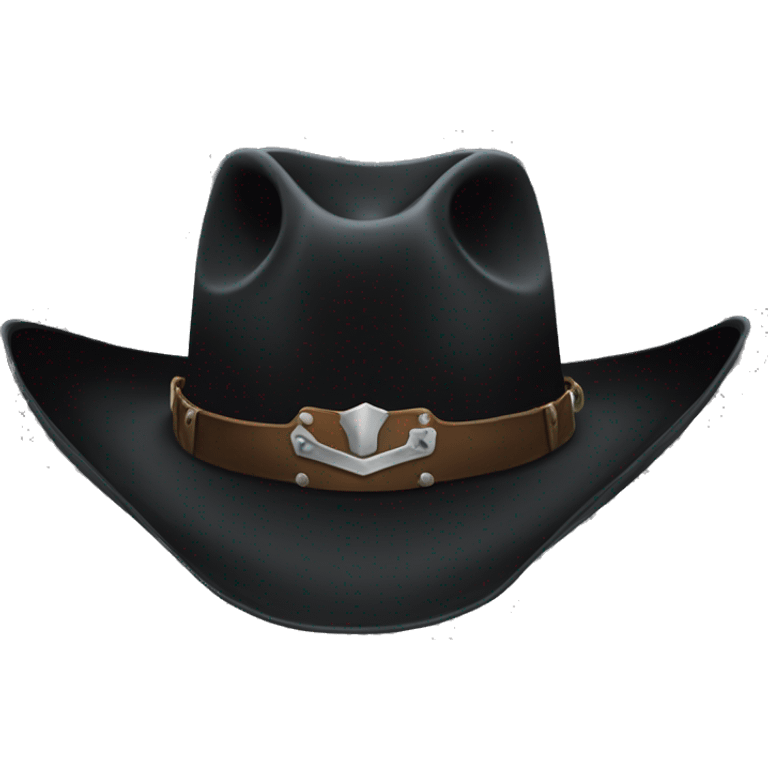 the lone ranger black cowboy hat emoji